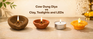 Cow Dung Diya vs Clay, Tealights, and LEDs: What Burns in Your Pooja Room Matters
