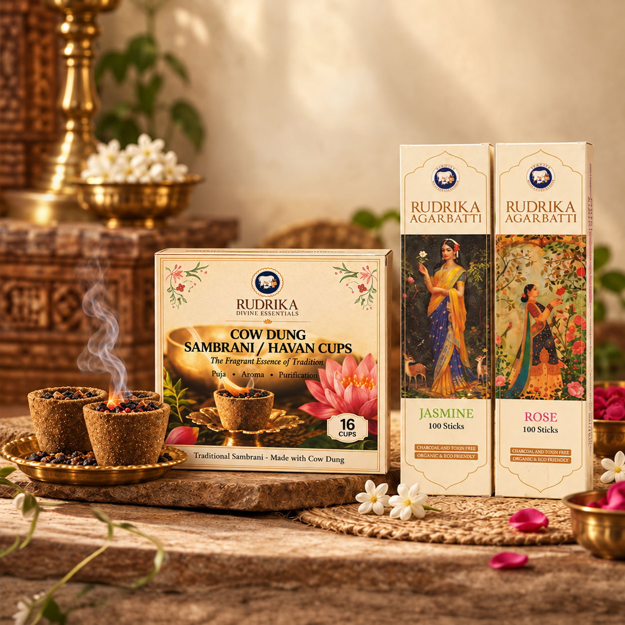 Rudrika Divine 3-in-1 Pooja Combo Pack